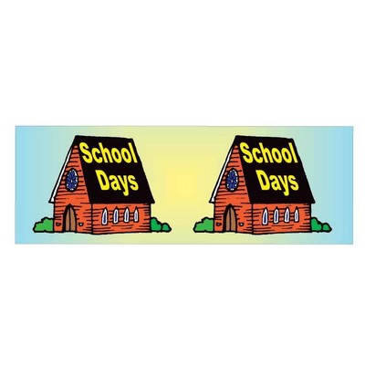 School Days House Panoramic Metal Photo Magnet (1 5/8"x4 5/8")