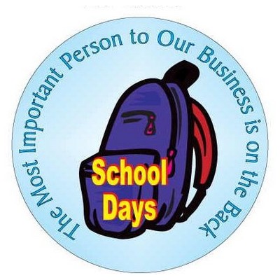 School Days Backpack Photo Hand Mirror (2½" Diameter)