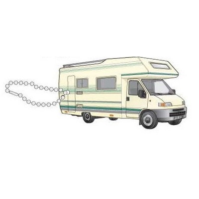 Recreational Vehicle 2 Promotional Key Chain w/ Black Back (4 Square Inch)