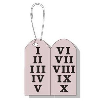 10 Commandments Zipper Pull