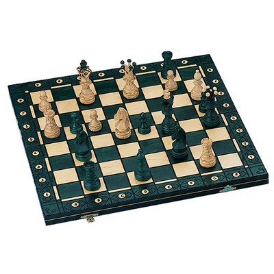 Chess Set In Black Box (21 1/4"x10 1/2"x2 1/4")