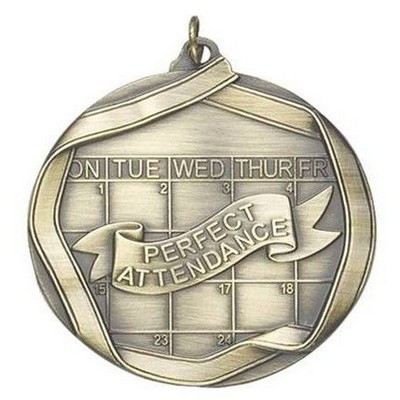 Medal "Perfect Attendance" - 2 1/4" dia. Die Cast