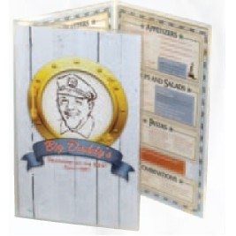 Clear Heat Sealed Triple Continuous Menu Jackets (7"x11" Inserts)PER DOZEN