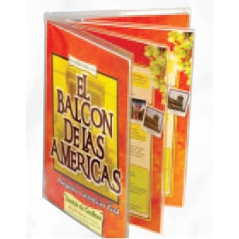 Clear Heat Sealed Quad Booklet 8 View Menu Jackets (8 1/2"x14" Inserts)PER DOZEN