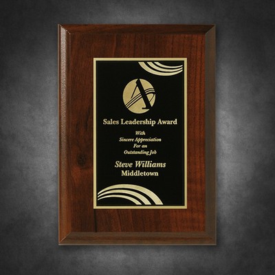 Econo Cherry Plaque 5" x 7" with Lasered Plate