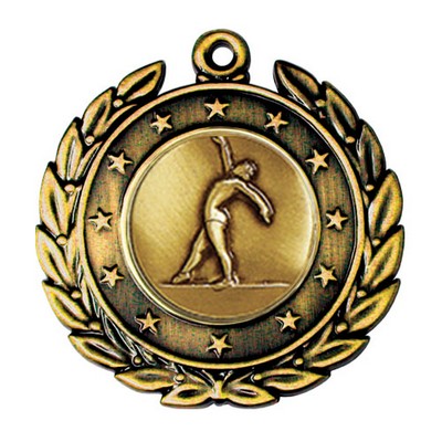 Stock Star Wreath 2" Medal- Gymnastics Female