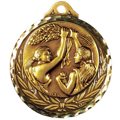 Stock Diamond Struck Medal (Victory Female) 2 3/4"