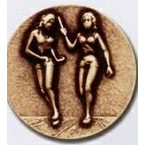 Newport Mint Stock Medal - 1 1/8" (Track Relays Female)