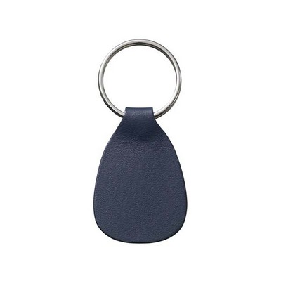 Small Tear Glued 2 Sided Bonded Leather Key Tag (1 3/8"x2")