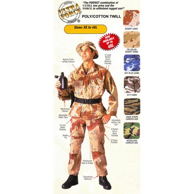 Mens' Camouflage BDU Shirt