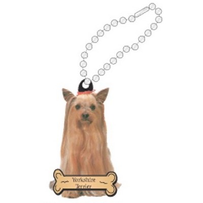 Yorkshire Terrier Promotional Key Chain w/ Black Back (10 Square Inch)