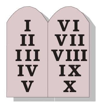 10 Commandments Executive Magnet w/ Full Magnetic Back (10 Square Inch)
