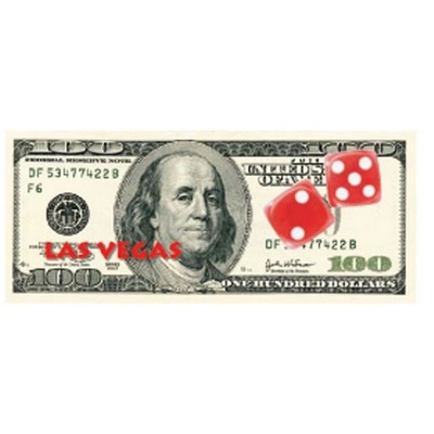 Las Vegas Dice $100 Bill Maxi Magnet (3 Square Inch)