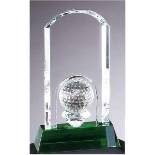 Optic Crystal Golf Green Award - Large