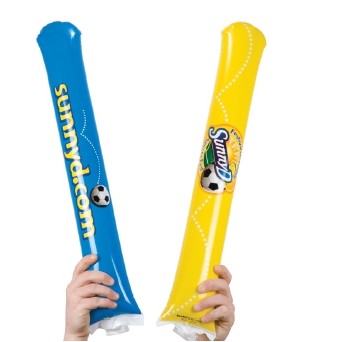 BamBams Inflatable Noisemakers Pair-Polybagged with Straw (23.5x4.25")