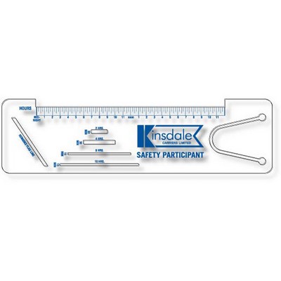 .040 Clear Plastic Logbook Ruler, Stock Shape LBR12 (2.25"x8.125"), Spot Color