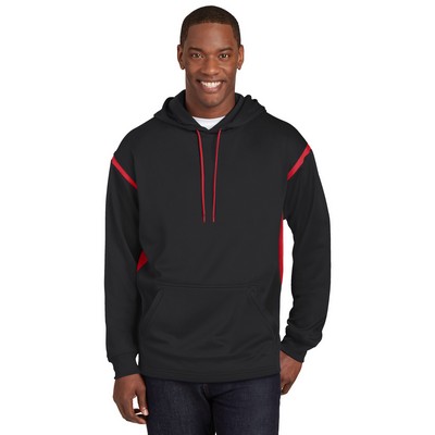 Sport-Tek® Tech Fleece Colorblock Hooded Sweatshirt.