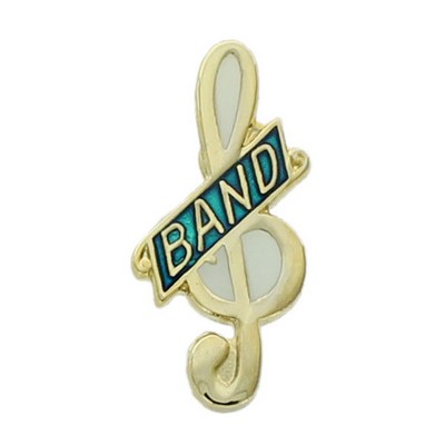 Music Award Enamel Treble Clef Pins w/Band Bar