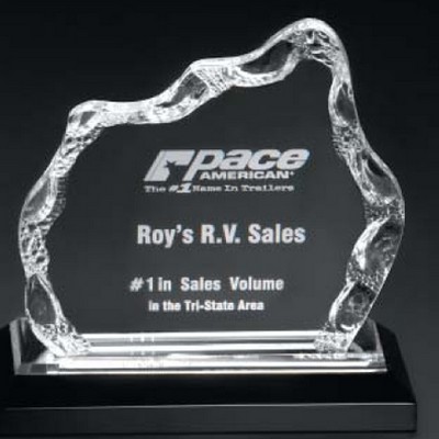 Silver Ice Glacier Award w/ Reflective Base (6"x6")