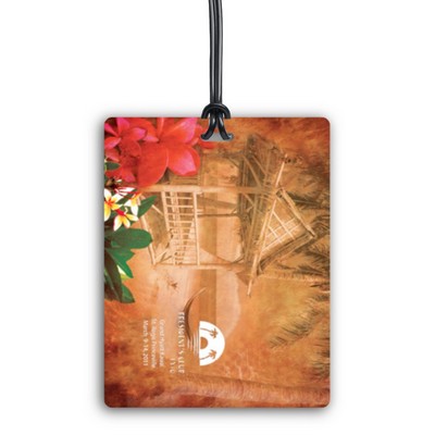 Full Color Write On Tag w/ Flexible Plastic Loop Strap (Rectangle 3.5"x4.5")