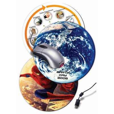 Round Mouse Pad (8" Diameter x 1/4" Thickness)