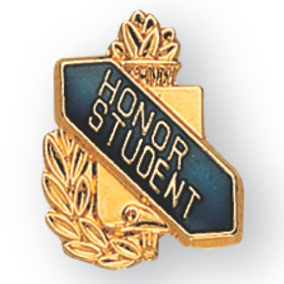 Enameled & Epoxy Domed Scholastic Honor Student Award Pin