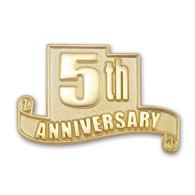 Stock 5th Anniversary Lapel Pin