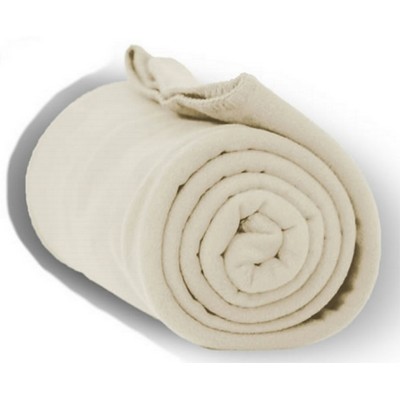 Fleece Throw Blanket 50"x60" - Cream Ivory