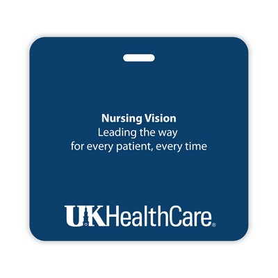 Full Color 50 Mil Name Badge (3.125"X3.375") Square - No personalization included