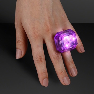 Huge Purple Gem Lighted Rings - BLANK