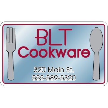 5" X 3" Kwik-Ship Chrome Polyester Screen Print Round Corner Decal