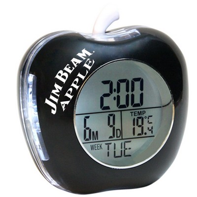 Apple Shaped Talking Alarm Clock Black)