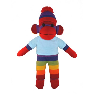 Rainbow Sock Monkey with Tee