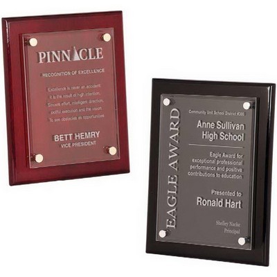 Floating Acrylic Plaque w/Black Piano Finish (8"x10")