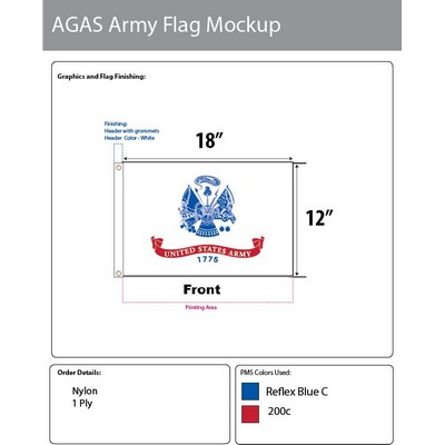 Army Flags 12x18 inch