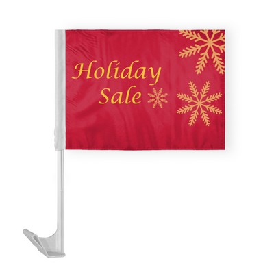 Holiday Sale Car Flags 12x16 inch
