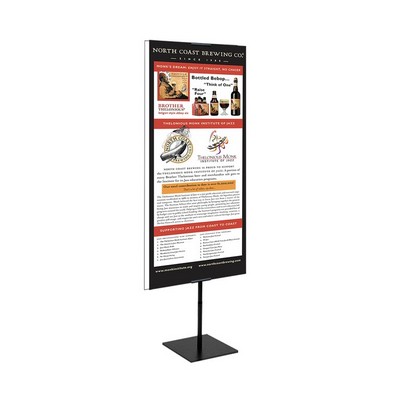 Economy Banner Stand Kit, Double Sided Polyester Blend Fabric (23" x 60")