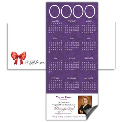 Magnetic Calendar with Envelope - Grape