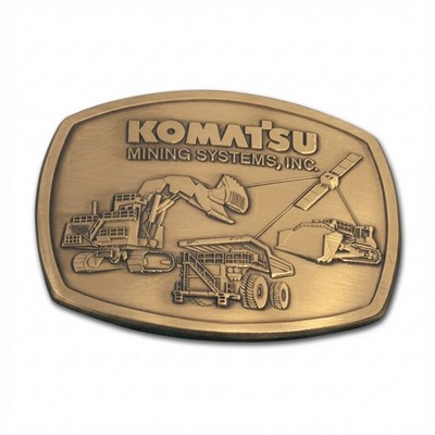 Die Struck Small Size Solid Brass Satin Finish Buckle (Up to 2 1/4" Length)