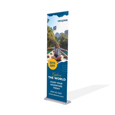 Silverstep 24'' Retractable Banner Stand without Lights (24" x 92")