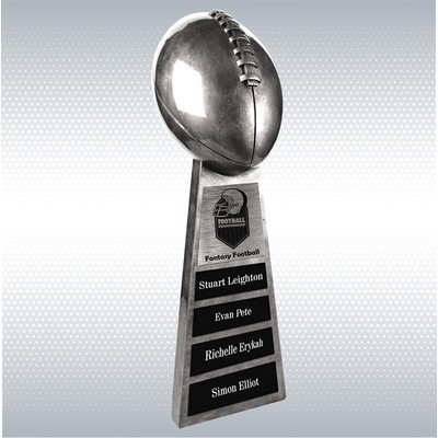 15" Antique Silver Football Award