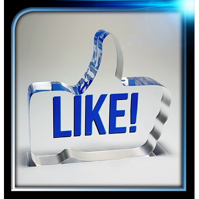 Custom Acrylic Thumbs Up Award (4"x 3 5/8"x1")