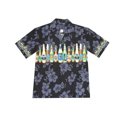 Hawaiian Shirt - 100% Cotton Poplin Tropical Print w/ Coconut Buttons (S - 3XL in-stock)