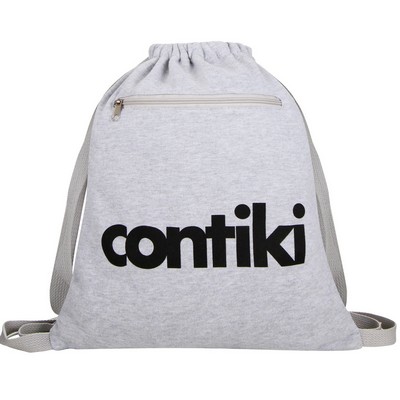 Knit Cotton Sweatshirt Drawstring Backpack