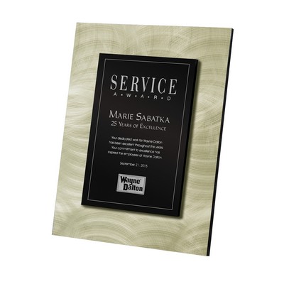 Gold Architectural Swirl Metal Face Wall Plaque