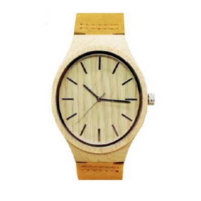 Maple Wood & Leather Watch
