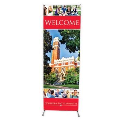 Full Color Banner w/"X" Display Stand (24"x72")