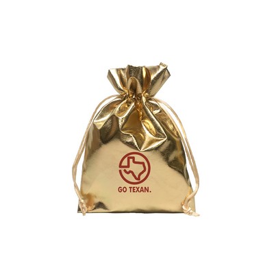 Medium Metallic Lamé Drawstring Pouch
