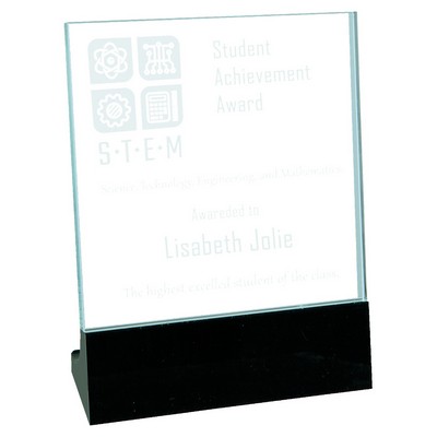 5 1/8" x 6 1/2" Glass Stand Up Award