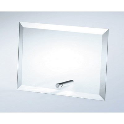 Beveled Horizontal Rectangle Award with Aluminum Pole (10"x7")